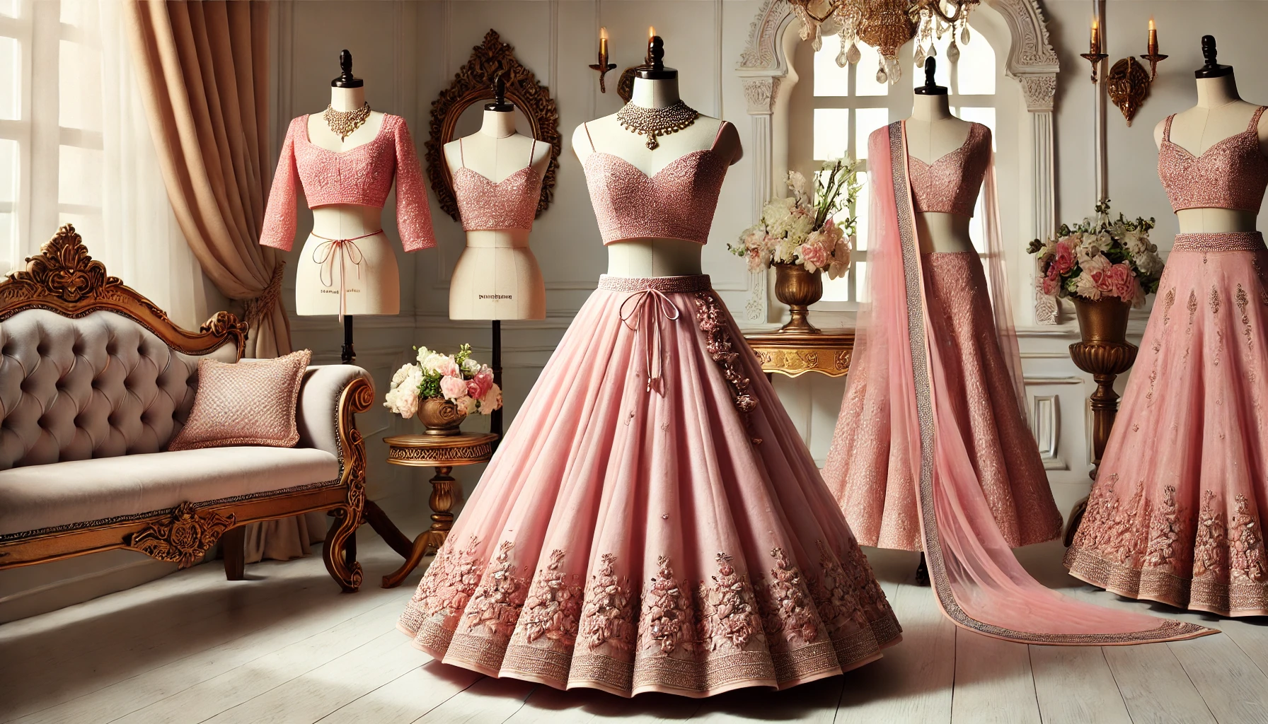 Baby Pink Lehenga Skirt